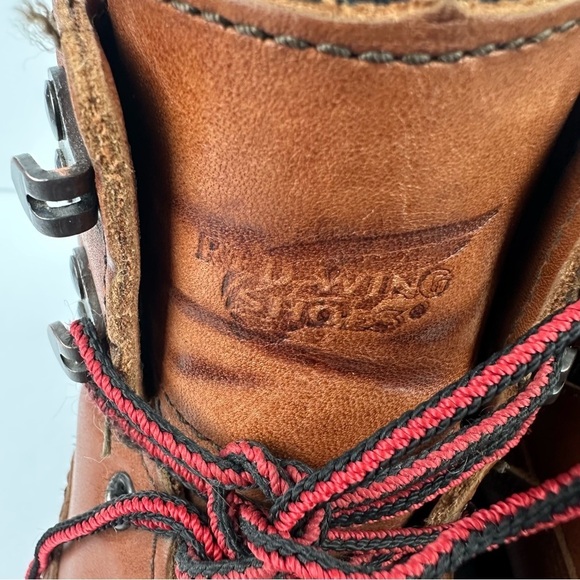 Red Wing Boots Mens 7.5 Brown Leather Lace Up Safety Cap Toe Workwear 4803 - Picture 4 of 11